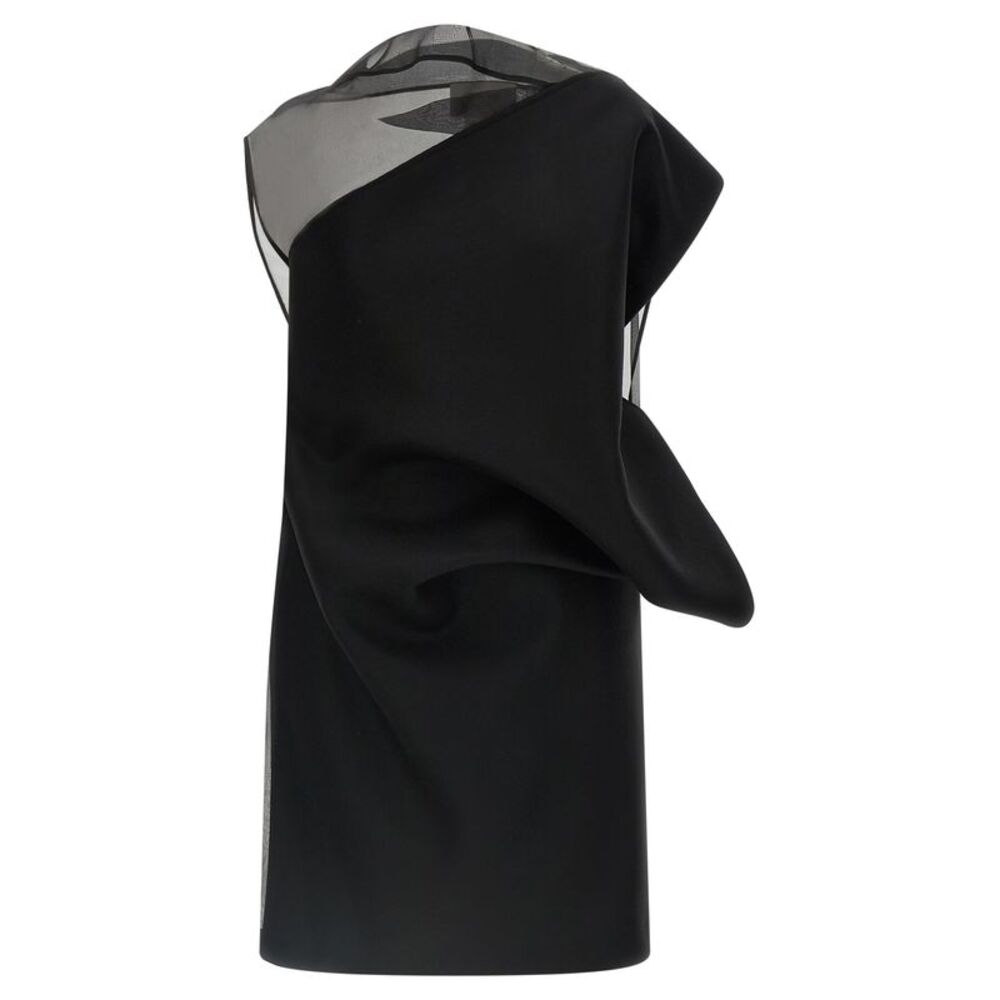 Sportmax Black Wool Short Women's Dress